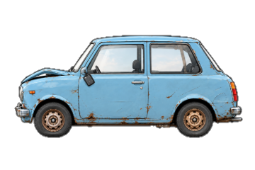 走る車